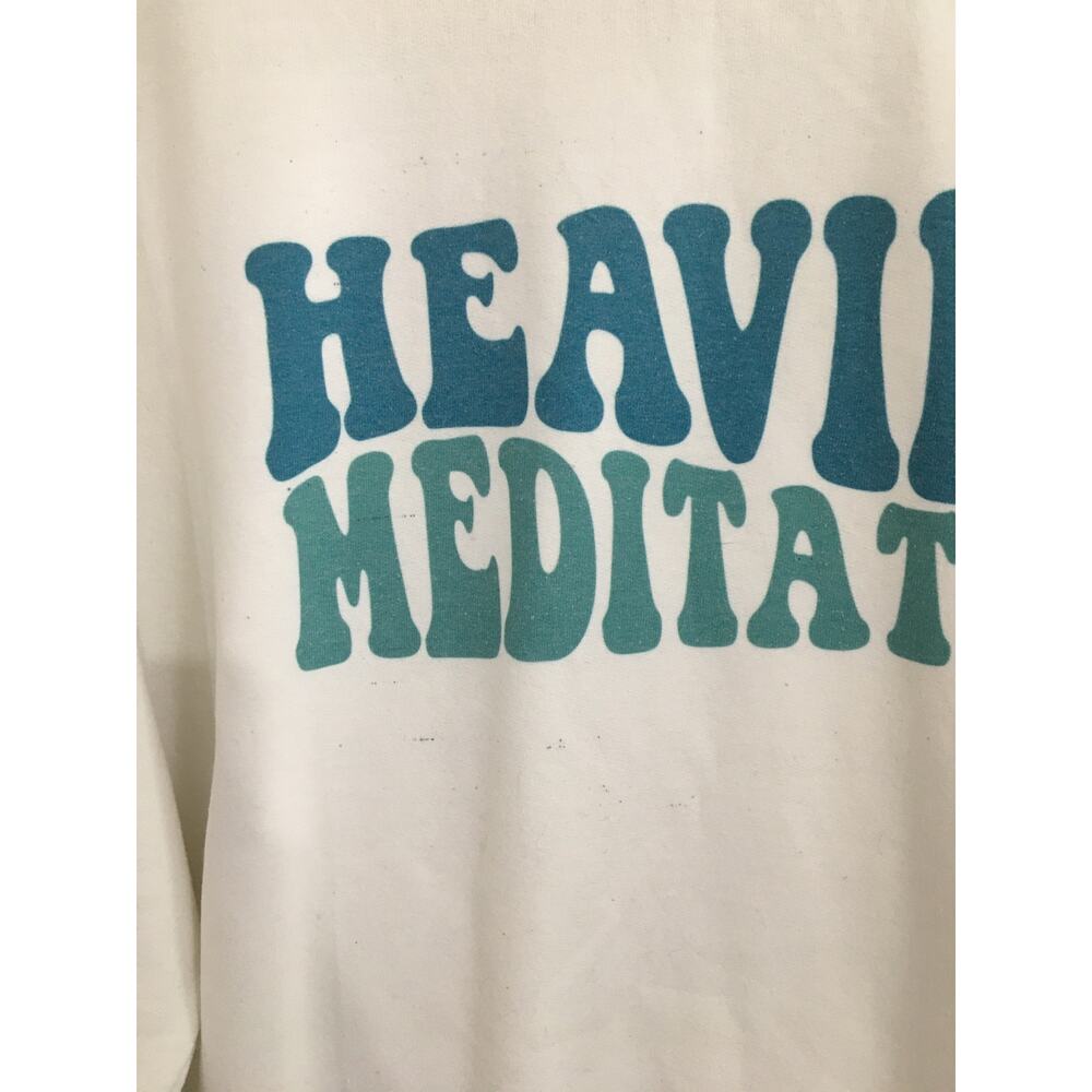 Heavily Meditated Sweatshirt, Yoga Sweatshirt, Gildan Unisex Sweatshirt, Size XL - Picture 5 of 5